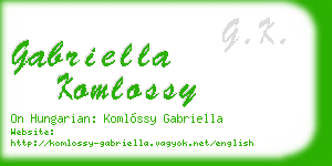 gabriella komlossy business card